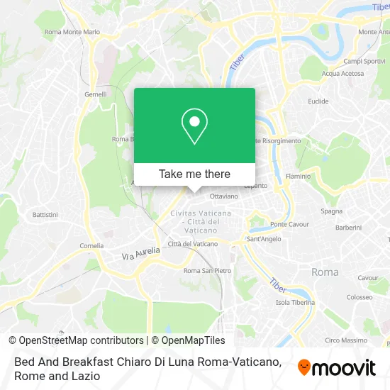 Bed And Breakfast Chiaro Di Luna Roma-Vaticano map