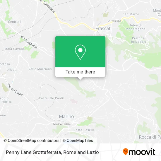 Penny Lane Grottaferrata map