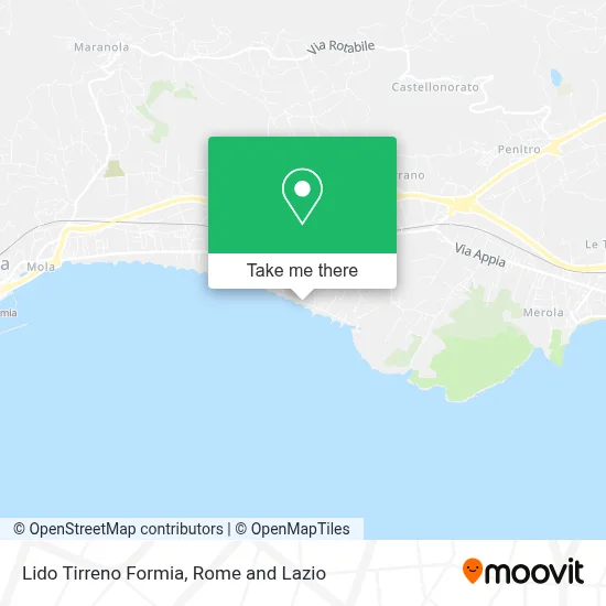 Lido Tirreno Formia map