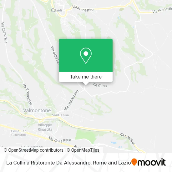 La Collina Ristorante Da Alessandro map
