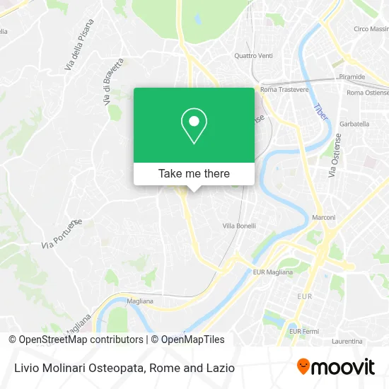 Livio Molinari Osteopata map