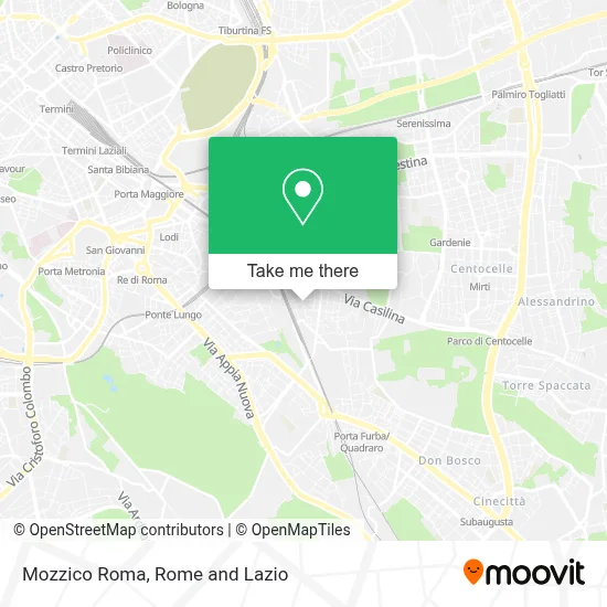 Mozzico Roma map