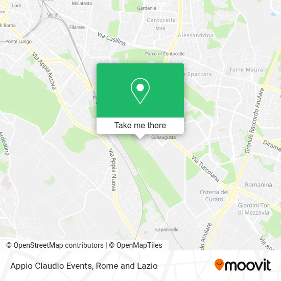Appio Claudio Events map