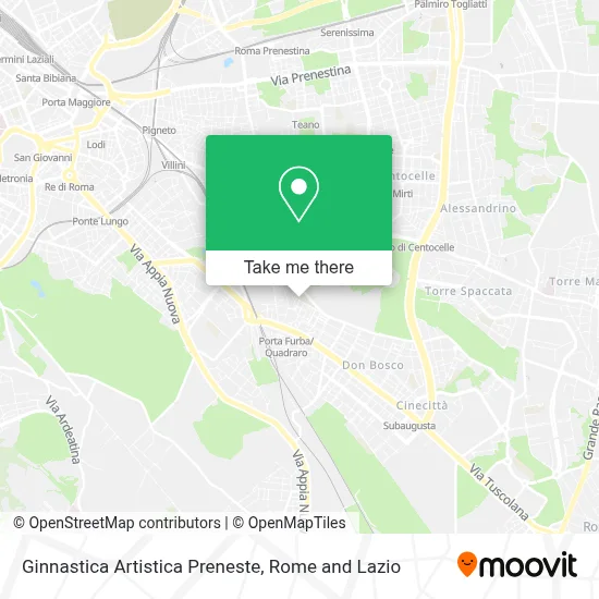 Ginnastica Artistica Preneste map