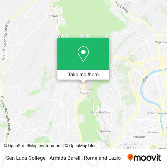 San Luca College - Armida Barelli map