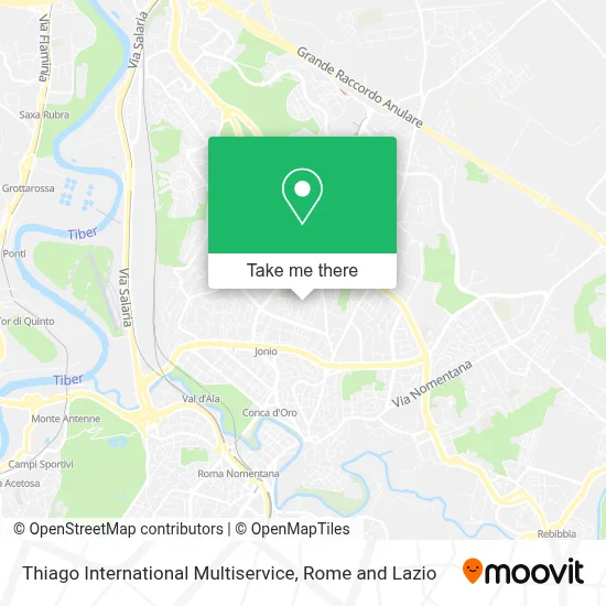 Thiago International Multiservice map