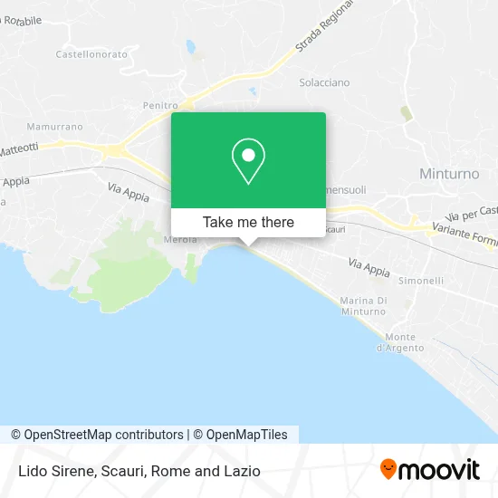 Lido Sirene, Scauri map