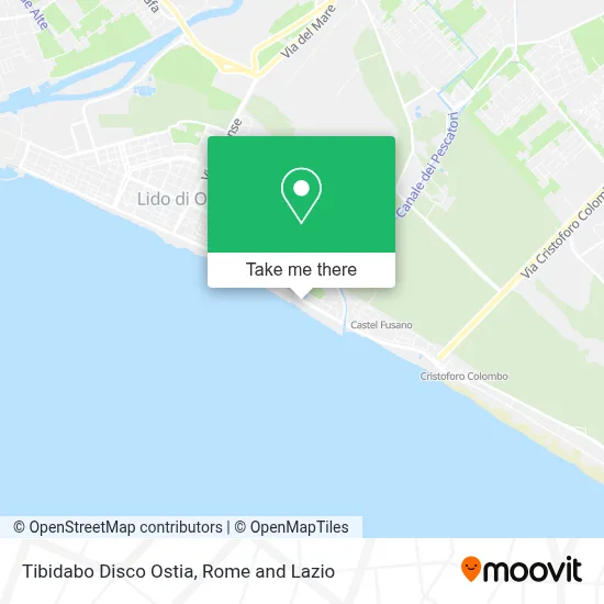 Tibidabo Disco Ostia map