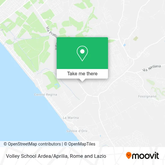 Volley School Ardea/Aprilia map