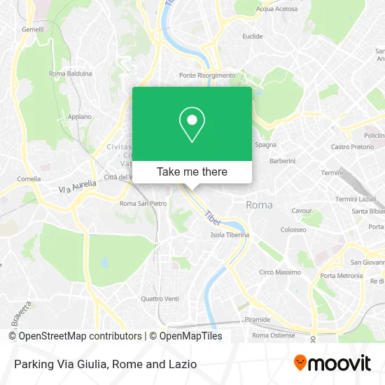 Parking Via Giulia map