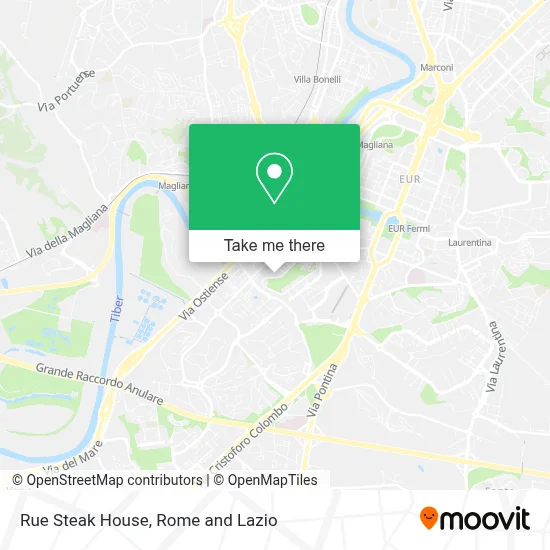 Rue Steak House map