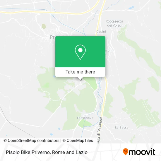 Pisolo Bike Priverno map