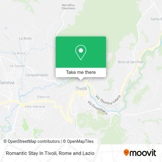 Romantic Stay In Tivoli map
