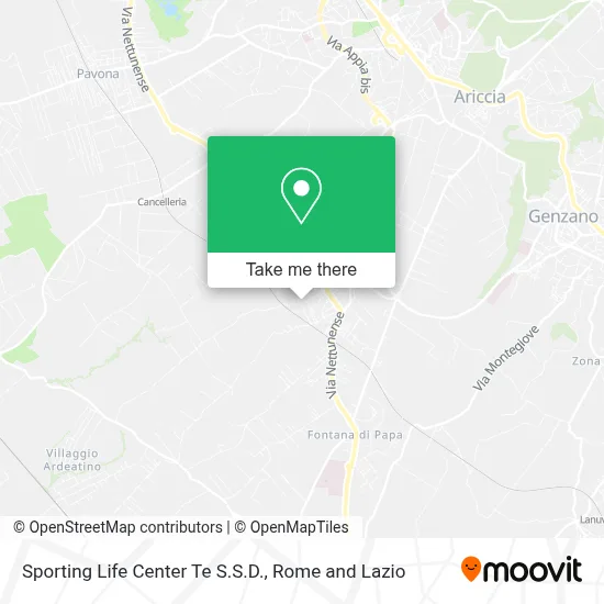 Sporting Life Center Te S.S.D. map