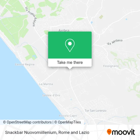 Snackbar Nuovomiillenium map