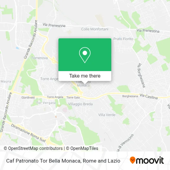 Caf Patronato Tor Bella Monaca map