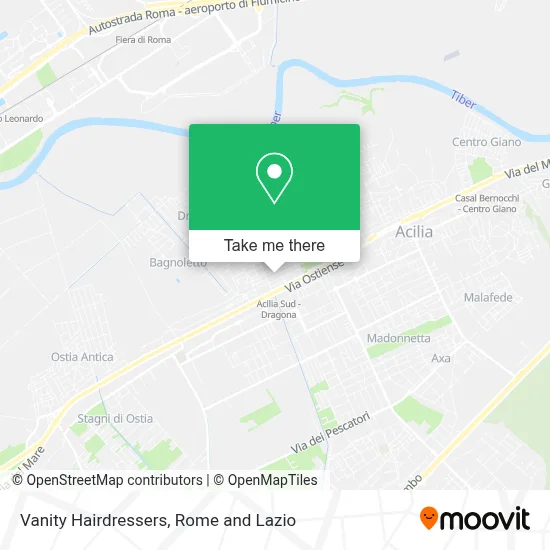 Vanity Hairdressers map