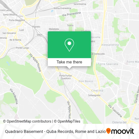 Quadraro Basement - Quba Records map
