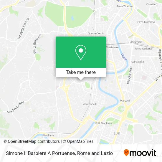 Simone Il Barbiere A Portuense map