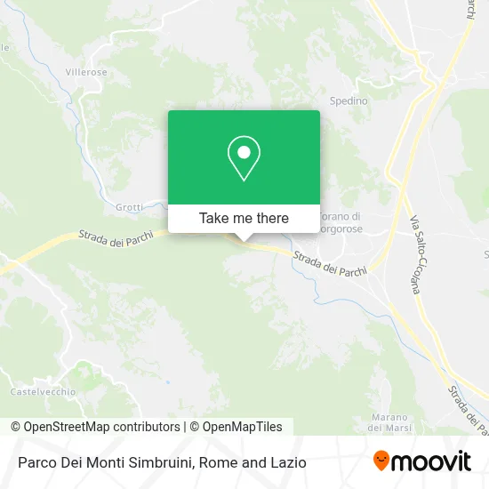 Parco Dei Monti Simbruini map