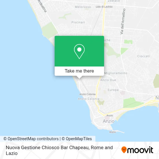 Nuova Gestione Chiosco Bar Chapeau map