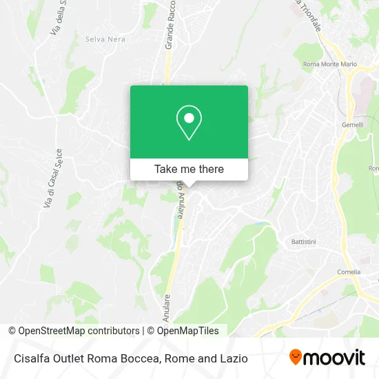 Cisalfa Outlet Roma Boccea map