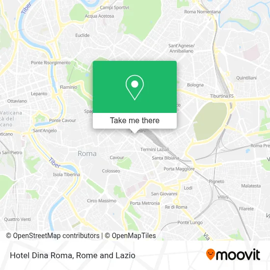 Hotel Dina Roma map