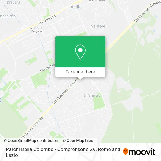 Parchi Della Colombo - Comprensorio Z9 map