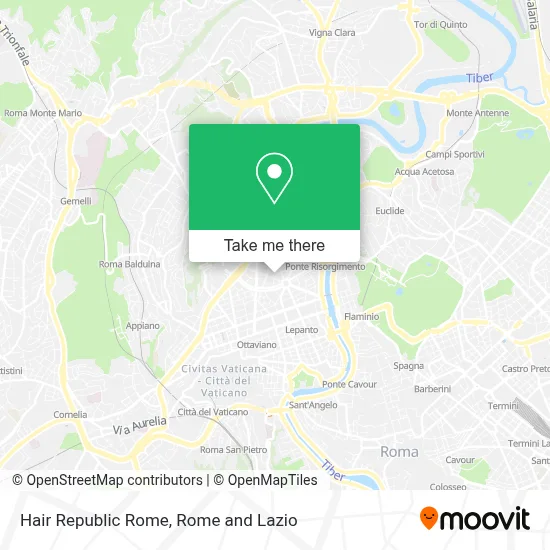 Hair Republic Rome map