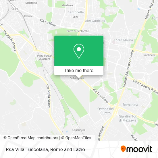 Rsa Villa Tuscolana map