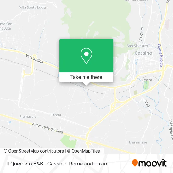 Il Querceto B&B - Cassino map