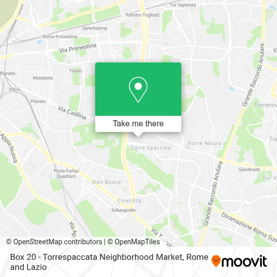 Box 20 - Torrespaccata Neighborhood Market map