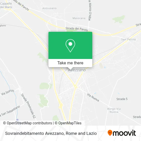 Sovraindebitamento Avezzano map