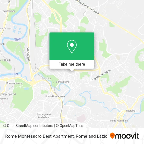 Rome Montesacro Best Apartment map