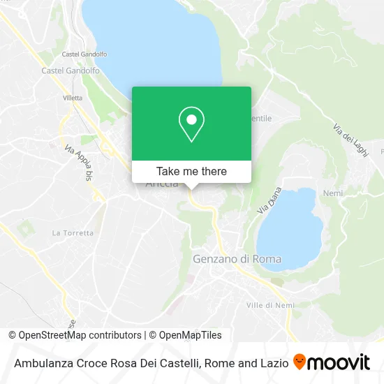 Ambulanza Croce Rosa Dei Castelli map