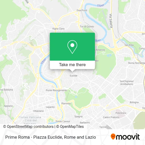Prime Roma - Piazza Euclide map