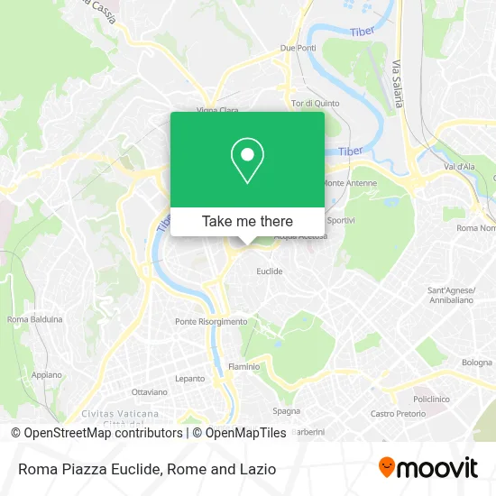 Roma Piazza Euclide map