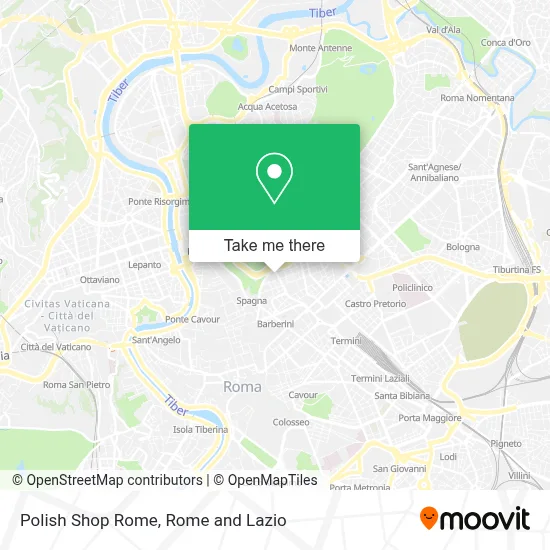 Polish Shop Rome map