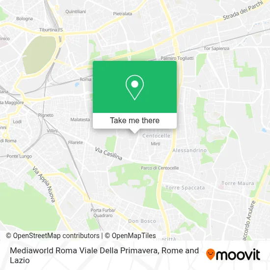 Mediaworld Roma Viale Della Primavera map