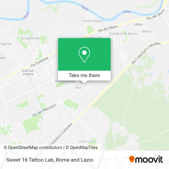 Sweet 16 Tattoo Lab map