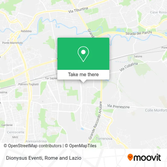 Dionysus Eventi map