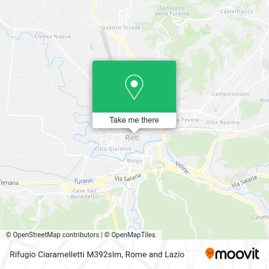 Rifugio Ciaramelletti M392slm map
