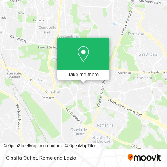 Cisalfa Outlet map