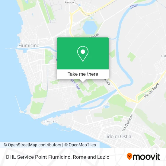 DHL Service Point Fiumicino map