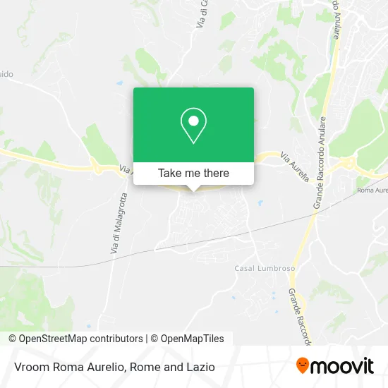 Vroom Roma Aurelio map