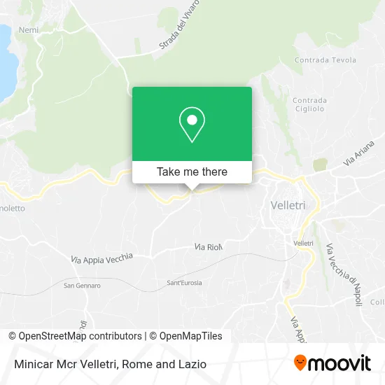 Minicar Mcr Velletri map