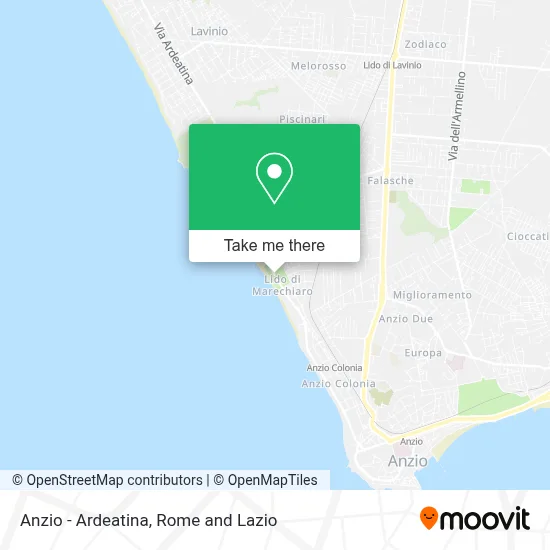 Anzio - Ardeatina map