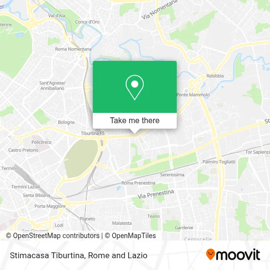 Stimacasa Tiburtina map