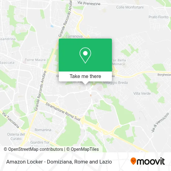 Amazon Locker - Domiziana map