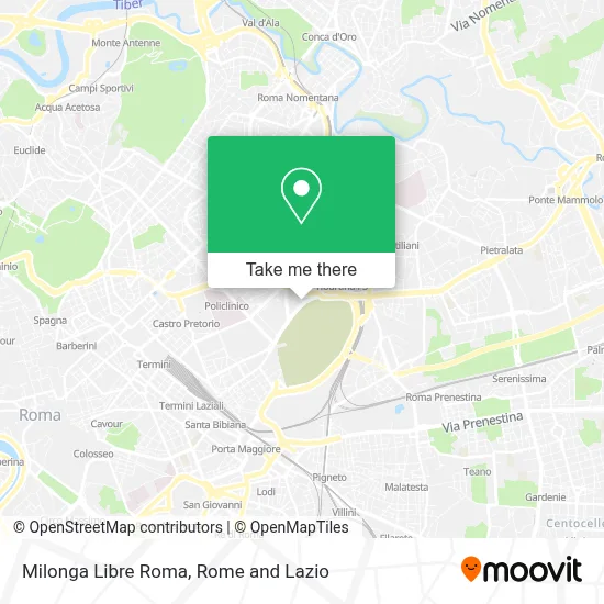 Milonga Libre Roma map